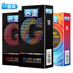 Mingliu condoms ultra thin dotted ribbed variety pack for men and women
