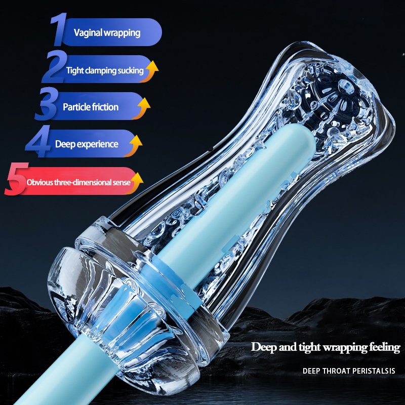 Crystal Cup Masturbator – Transparent Design with Spiral Suction
