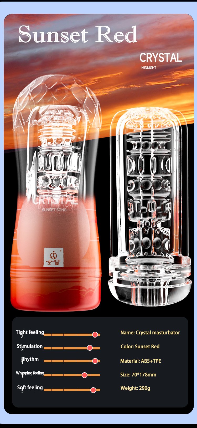 Crystal Transparent Male Masturbator Cup – Spiral Suction, Vaginal Wrap Texture, Available in UAE Dubai Abu Dhabi
