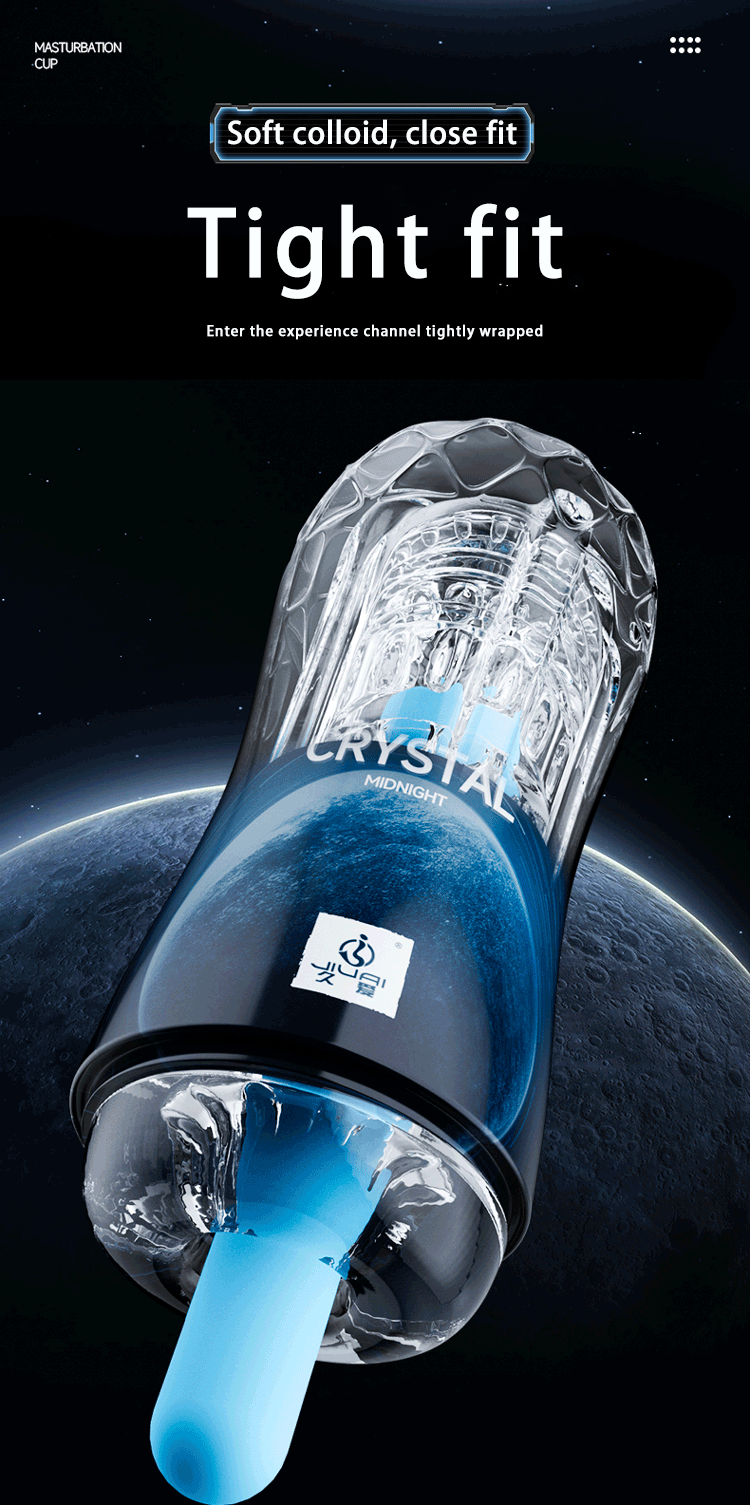 Crystal Transparent Male Masturbator Cup – Spiral Suction, Vaginal Wrap Texture, Available in UAE Dubai Abu Dhabi
