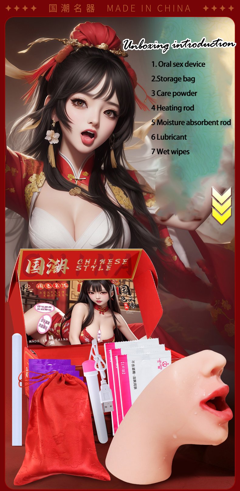 Chinese Style Oral Masturbator Toy – Realistic Mouth Sex Toy with Deep Throat, Teeth and Tongue Simulation, Delivered in UAE Dubai Abu Dhabi 