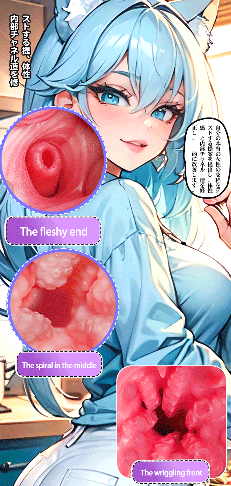 Realistic Hip Masturbator Toy – Double Hole Anal & Vaginal Channels, Lifelike Skin, Available in UAE Dubai Abu Dhabi 