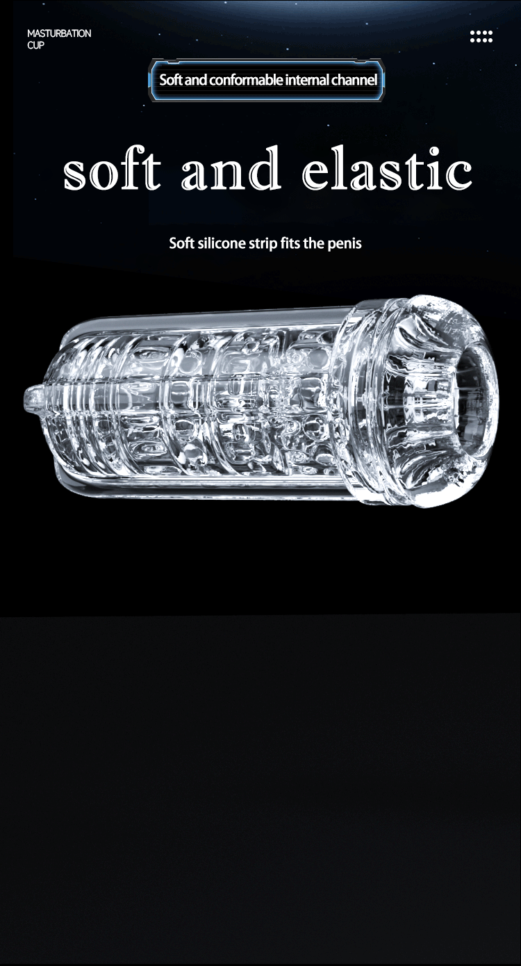 Crystal Transparent Male Masturbator Cup – Spiral Suction, Vaginal Wrap Texture, Available in UAE Dubai Abu Dhabi
